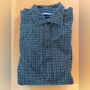 American Blue Lined Plaid Shirt Jacket XXL - 100% Cotton - Like New Condition